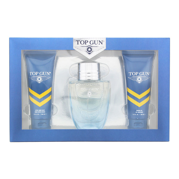 Top Gun Rivet 3 Piece Gift Set: Eau de Toilette 100ml - Hair Shower Gel 100ml -