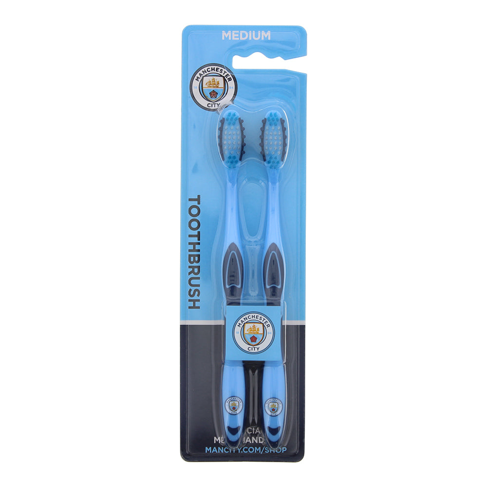 EPL Manchester City Toothbrush Medium 2pcs