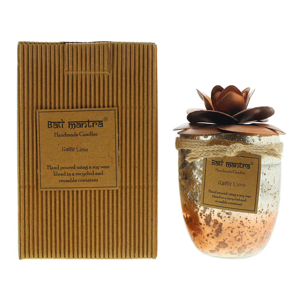 Bali Mantra Camellia Glass Copper Kafir Lime Candle 500G