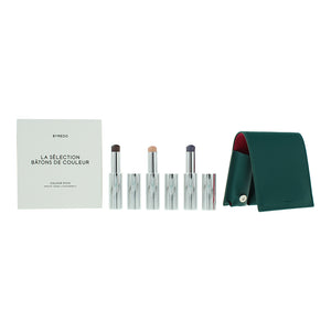 Byredo Deep Teal Set Of 3 + Leather Pouch: Solar Flare, Flower Play, Kumato Face