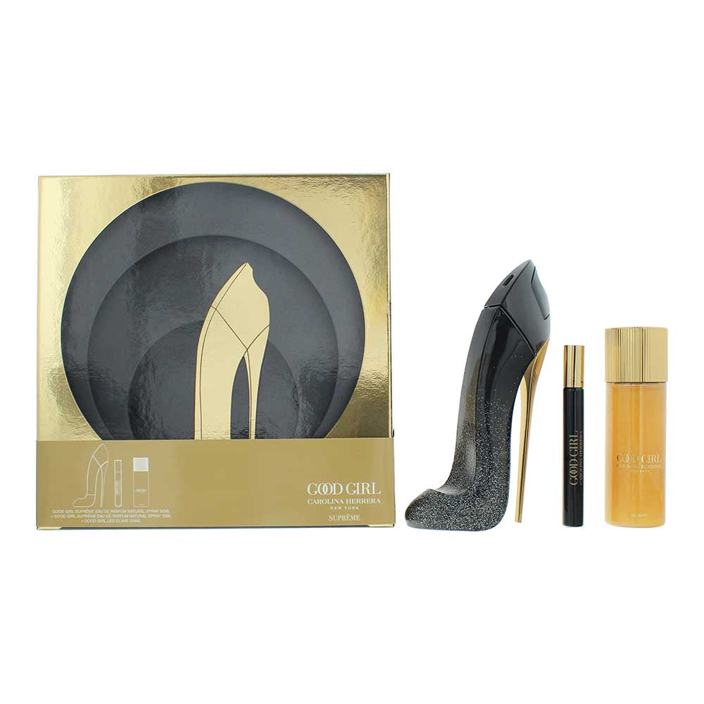 Carolina Herrera Good Girl 3 Piece Gift Set: Eau De Parfum Suprême 80ml - Eau De Parfum Suprême 10ml - Body Oil 100ml