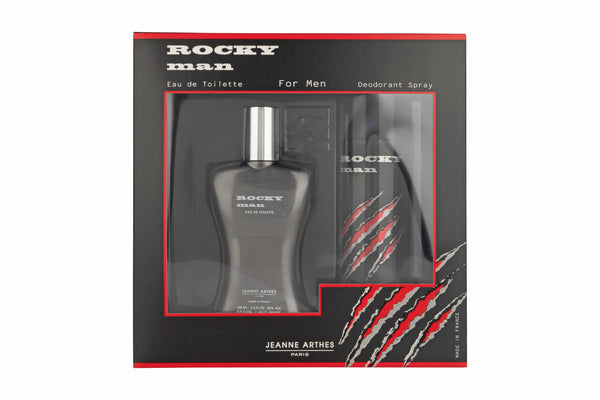 Jeanne Arthes Rocky Man Gift Set 100ml EDT + 200ml Deodorant Spray
