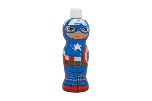 Marvel Captain America 1D Shower Gel & Shampoo 400ml