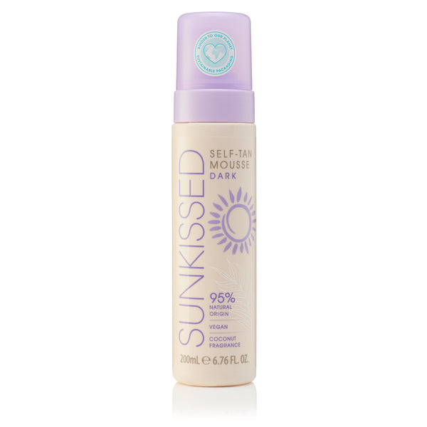 Sunkissed 95 Percent Natural Self Tan Mousse 200ml - Dark