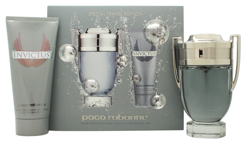Paco Rabanne Invictus Gift Set 100ml EDT + 100ml All Over Shampoo