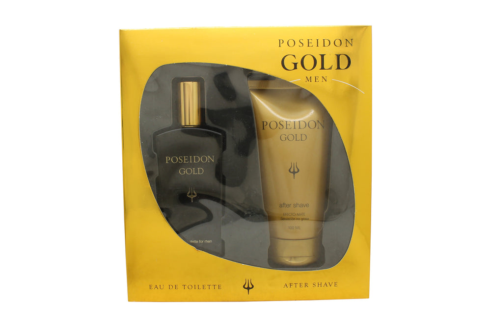 Instituto Español Posseidon Gold Men Gift Set 100ml EDT Spray + 100ml Aftershave