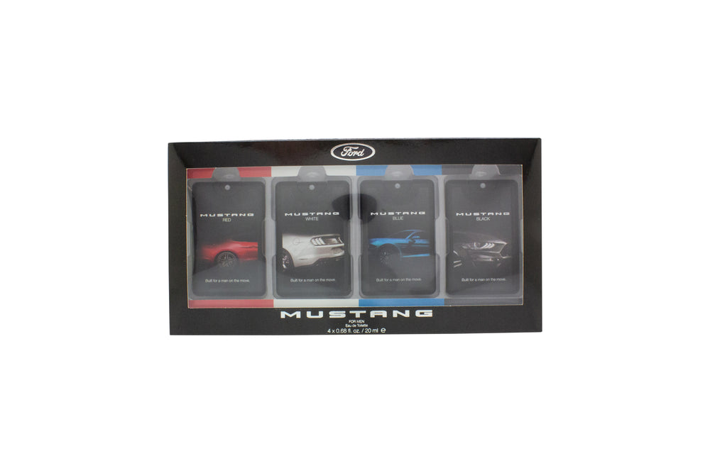 Mustang Ford Gift Set 20ml Red EDT + 20ml White EDT + 20ml Blue EDT + 20ml Black EDT