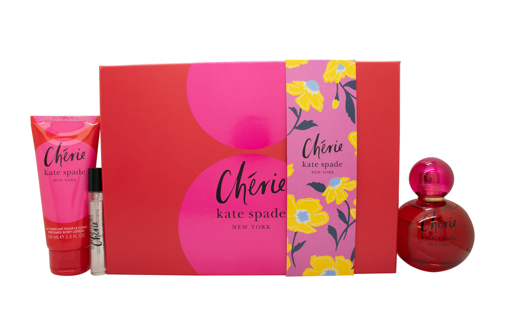 Kate Spade Chérie Gift Set 100ml EDP + 7.5ml EDP + 100ml Body Lotion
