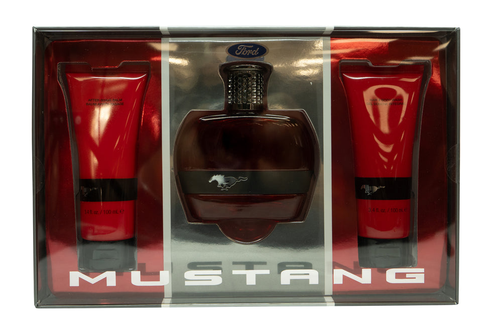 Mustang Red Gift Set 100ml EDT + 100ml Aftershave Balm + 100ml Body Wash
