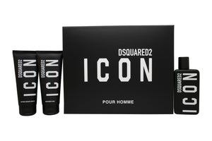 DSquared² Icon Pour Homme  Gift Set 100ml EDP + 100ml Shower Gel + 100ml Aftershave Balm
