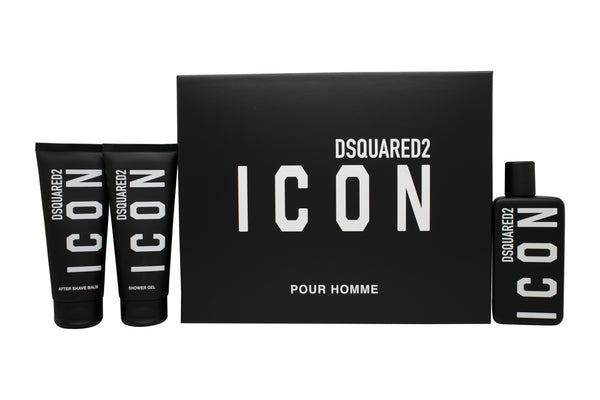 DSquared² Icon Pour Homme  Gift Set 100ml EDP + 100ml Shower Gel + 100ml Aftershave Balm