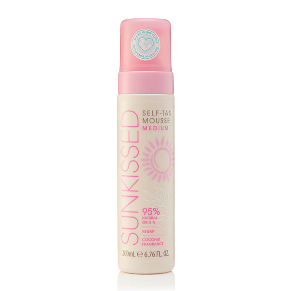 Sunkissed 95 Percent Natural Self Tan Mousse 200ml - Medium