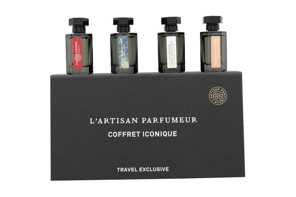 L'Artisan Parfumeur Iconique Set - Passage Danfe EDT 5ml +En Aire De Bretagne EDP 5ml + Chasse Au Papion EDT 5ml + Memo World Rose EDP 5ml