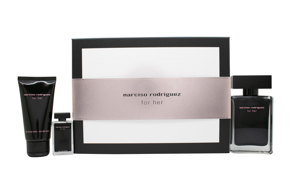 Narciso Rodriguez for Her Gift Set 50ml EDT + 50ml Body Lotion +7.5ml EDT