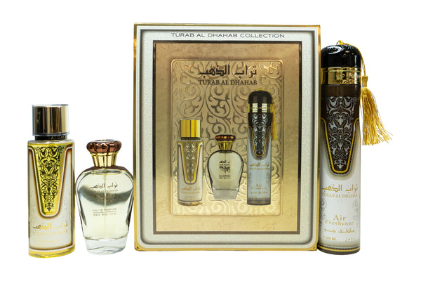 Ard Al Zaafaran Turab Al Dhahab Gift Set 100ml EDP + 250ml Body Mist + 300ml Air Freshener