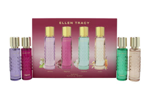 Ellen Tracy Quilted Gift Set 15ml Jasmine EDP + 15ml Magnolia EDP + 15ml Gardenia EDP + 15ml Vanilla EDP