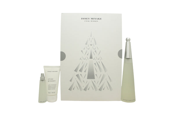 Issey Miyake L'eau d'Issey Gift Set 100ml EDT + 50ml Body Lotion + 10ml EDT Purse Spray - Christmas Edition