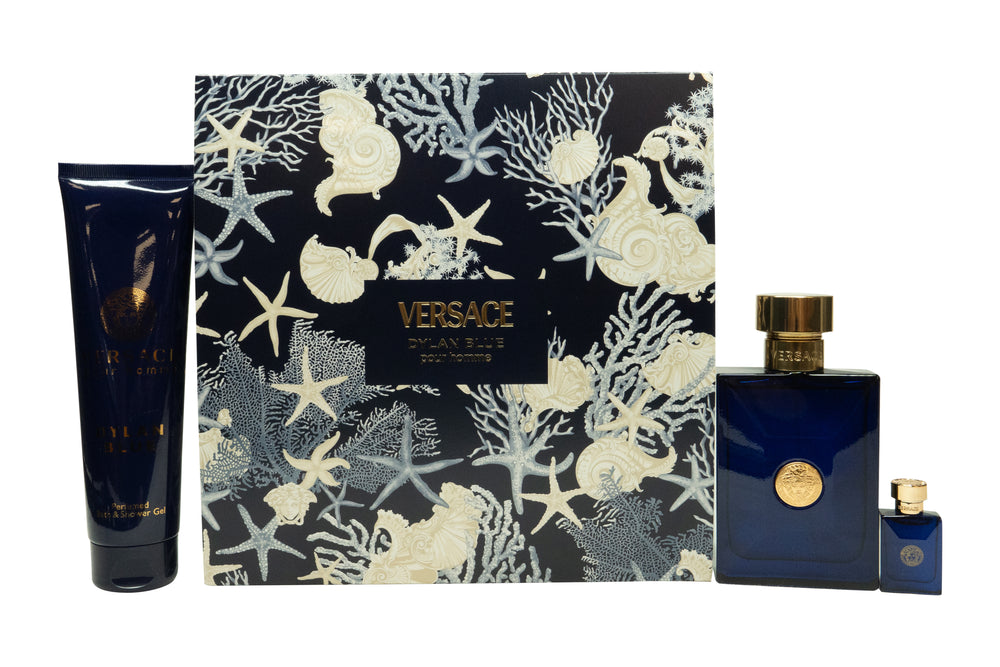 Versace Pour Homme Dylan Blue Gift Set 100ml EDT + 150ml Shower Gel + 5ml EDT