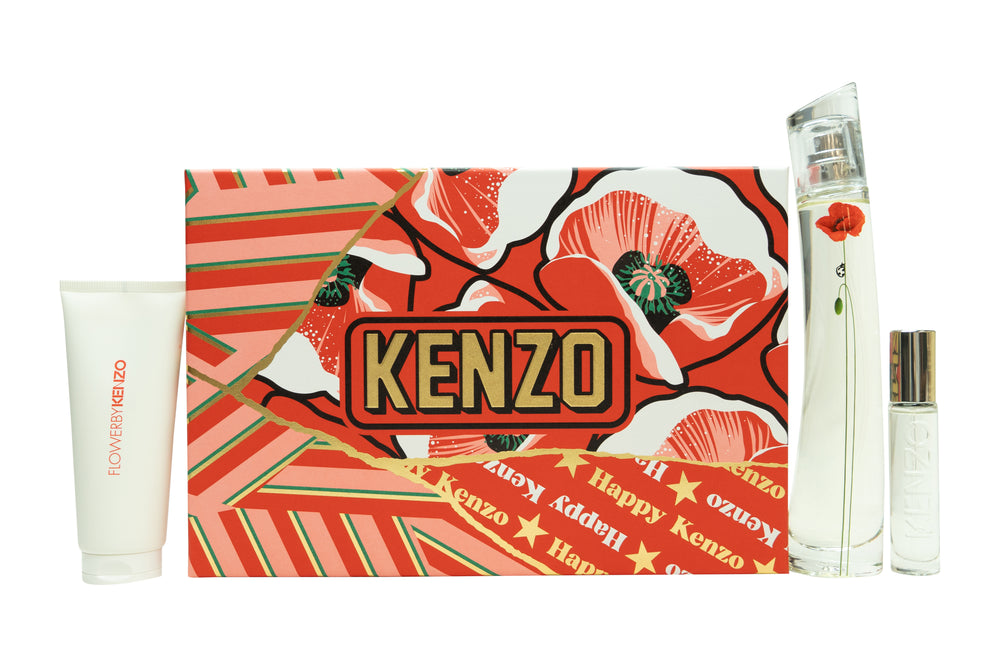 Kenzo Flower by Kenzo La Récolte Parisienne Gift Set 75ml EDP + 10ml EDP + 75ml Body Lotion
