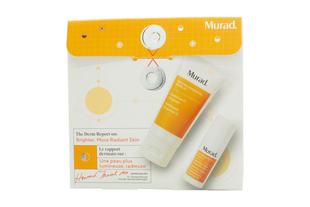 Murad The Derm Report Brighter More Radiant Skin Set 60ml Cleanser + 10ml Dark Spot Correcting Serum (This gift set contains:1x 60ml Essential-C Cleanser1x 10ml Rapid Dark Spot Correcting Serum)