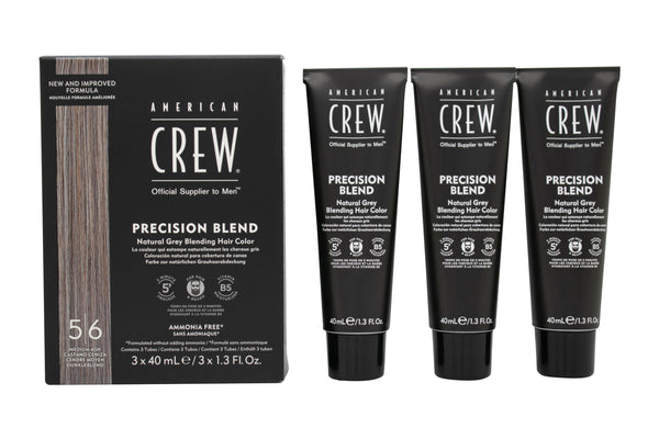 American Crew Precision Blend Natural Grey Coverage Trio Pack 3 x 40ml Medium Ash