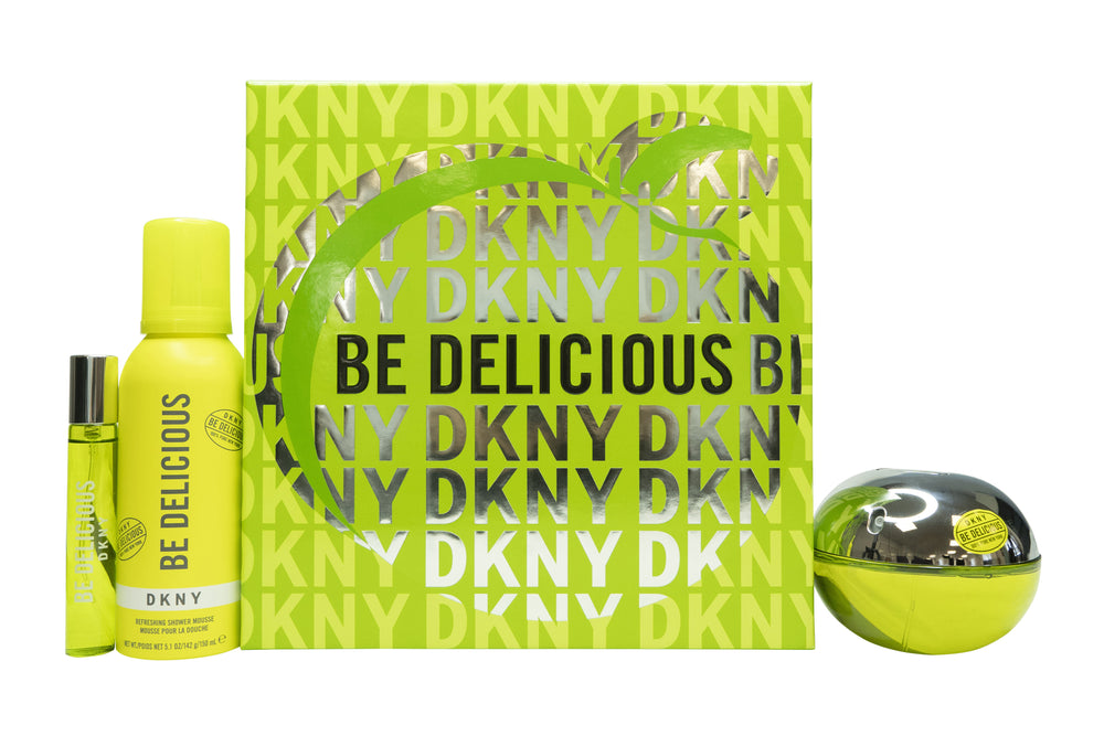DKNY Be Delicious Gift Set 100ml EDP + 150ml Shower Mousse + 15ml EDP