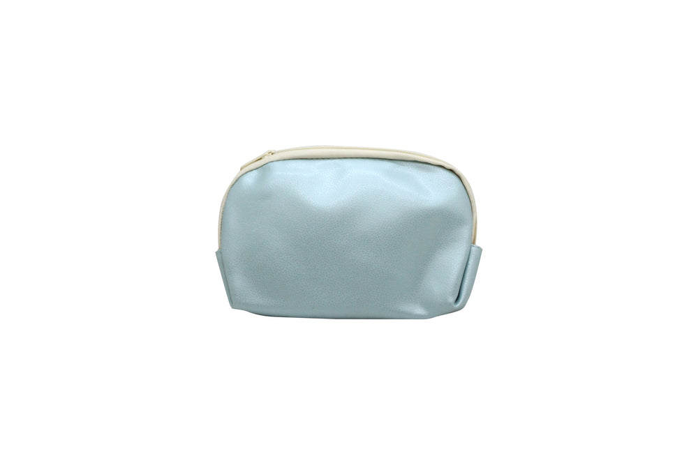 Bags Unlimited Shimmer Small Zip Pouch - Blue White