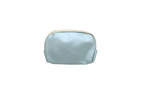 Bags Unlimited Shimmer Small Zip Pouch - Blue White