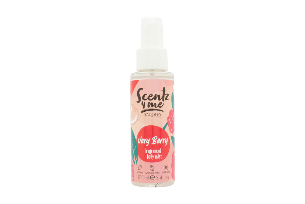 Yardley Scentz 4 Me Fragranced Body Mist 100ml Spray - Very Berry