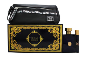 Versace Pour Homme Dylan Blue Gift Set 100ml EDT + 10ml EDT + Toiletry Bag