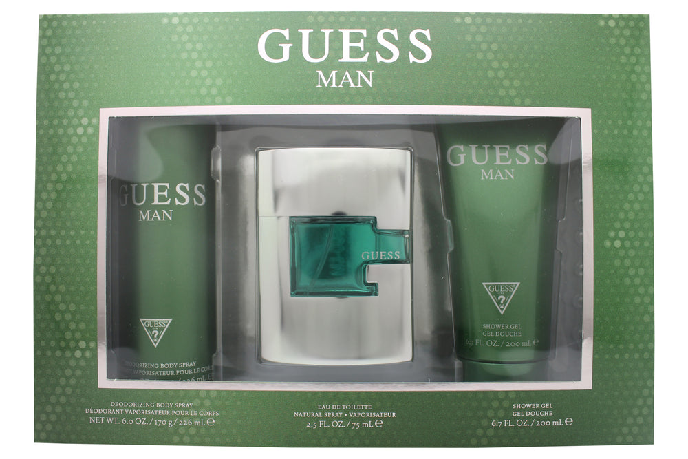 Guess Guess Man Gift Set 75ml EDT + 226ml Deodorant Spray + 200ml Shower Gel