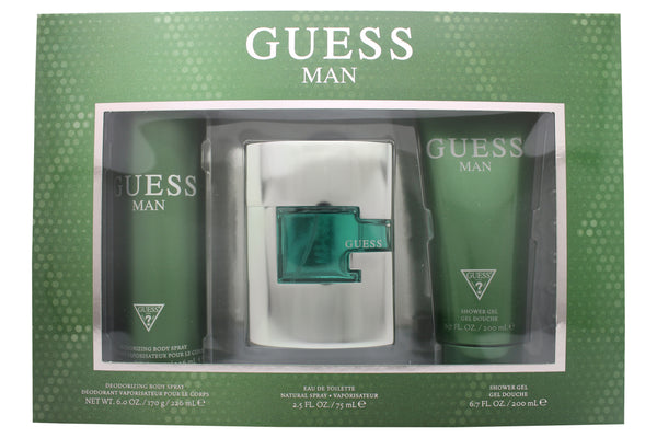 Guess Guess Man Gift Set 75ml EDT + 226ml Deodorant Spray + 200ml Shower Gel