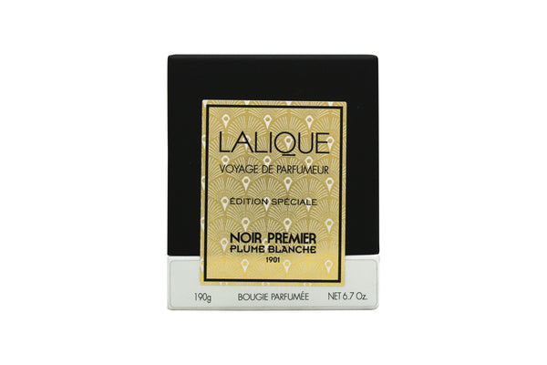 Lalique Candle 190g - Noir Premier Plume Blanche 1901