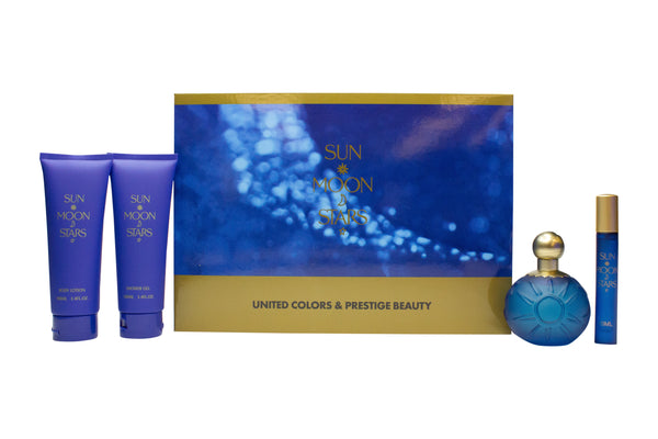 United Colors & Prestige Beauty Sun Moon Stars Gift Set 100ml EDT + 10ml EDT + 100ml Body Lotion + 100ml Shower Gel