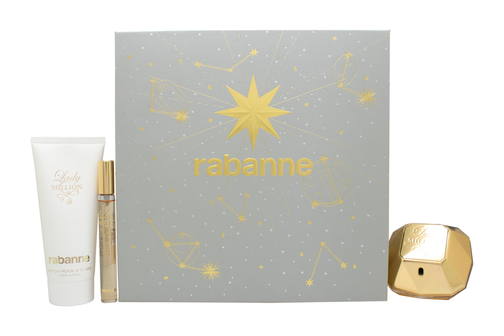 Paco Rabanne Lady Million Gift Set 50ml EDP + 10ml EDP + 50ml Body Lotion