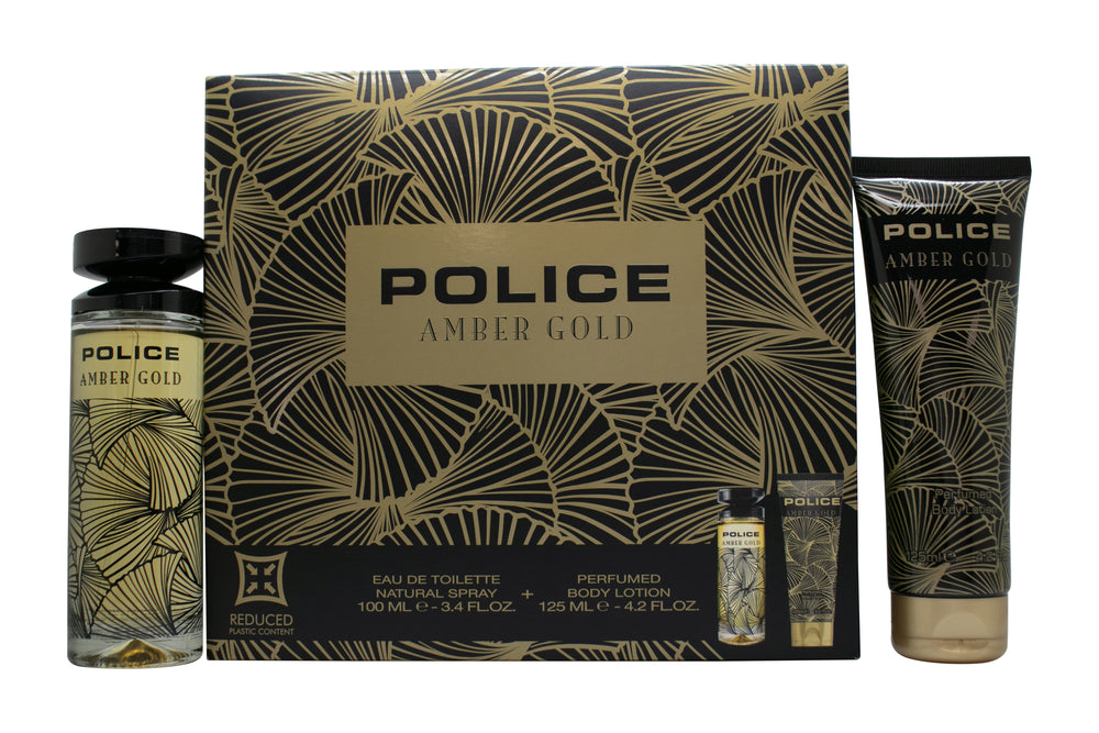 Police Amber Gold for Women Gift Set 100ml EDT + 125ml Body Lotion