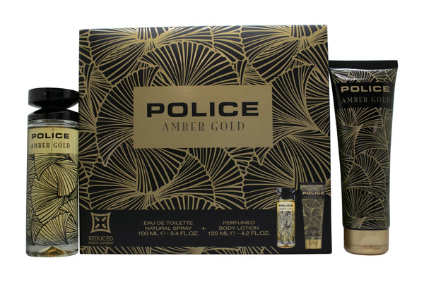 Police Amber Gold for Women Gift Set 100ml EDT + 125ml Body Lotion