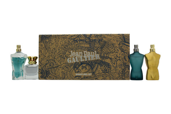 Jean Paul Gaultier Miniatures for Him Gift Set 7ml Le Male EDT + 7ml Le Beau EDT + 7ml Scandal Pour Homme EDT + 7ml Le Male Elixir EDP